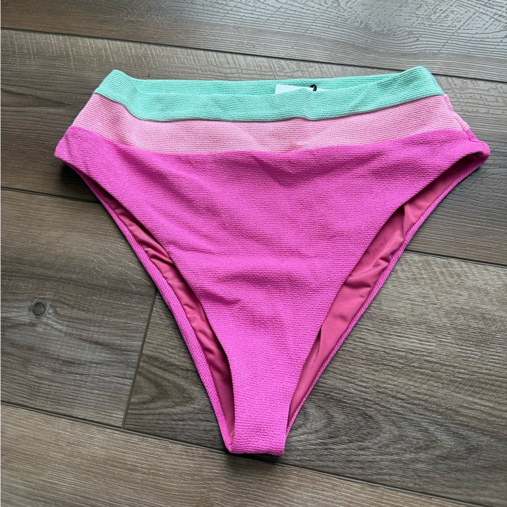 BeachRiot Heidi Bottom Blossom Color block scrunch